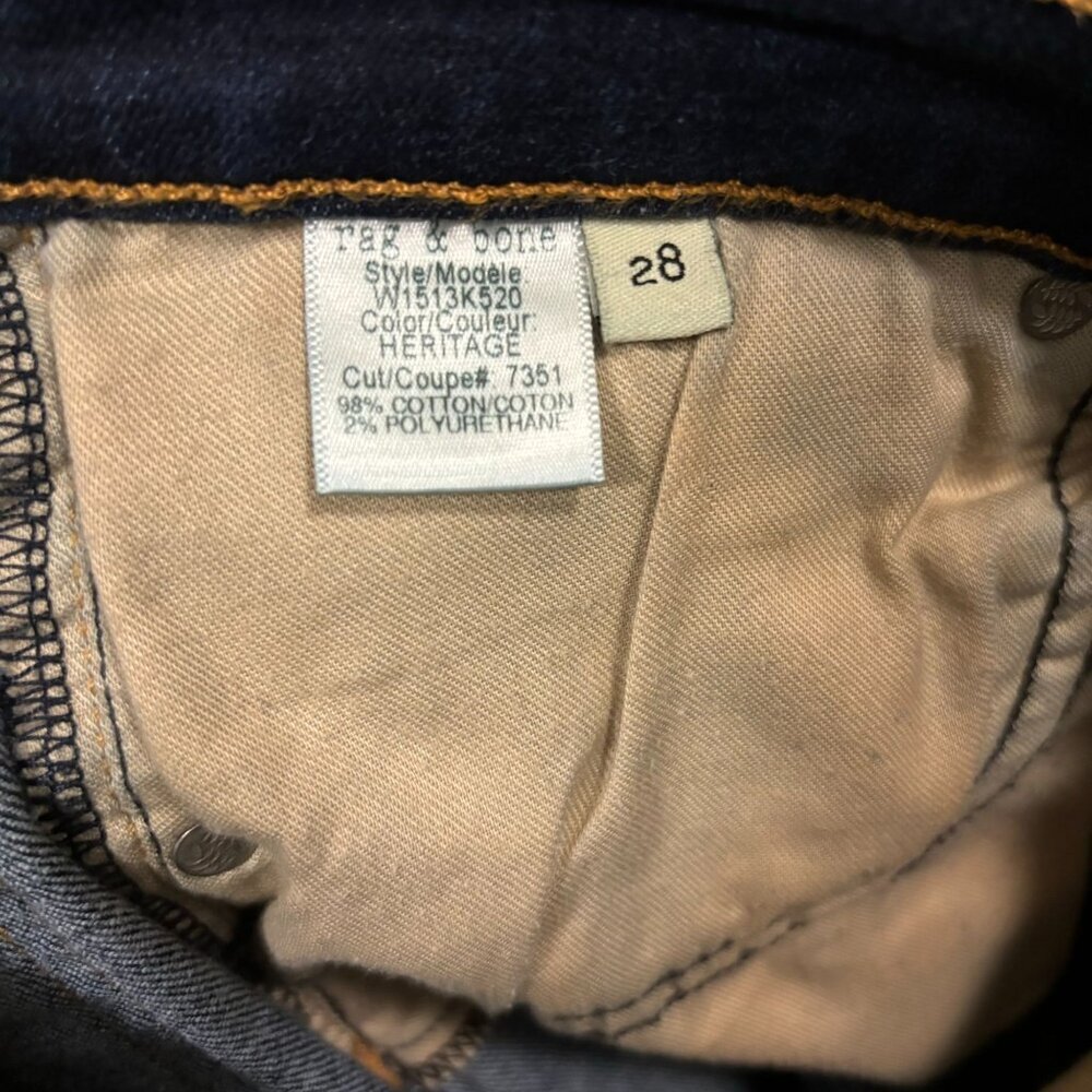 Rag & Bone Womens High Rise Skinny Jeans Size 28 Dark Wash Couleur Heritage - Picture 9 of 10